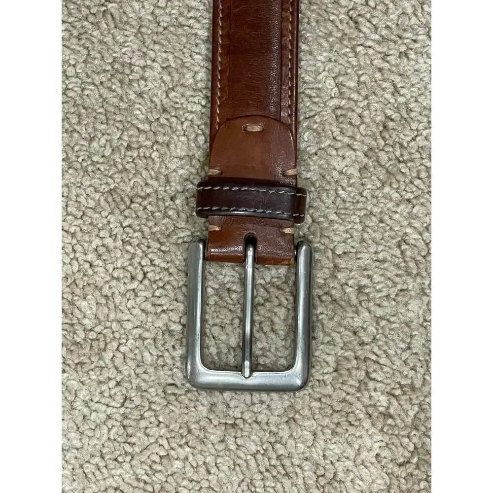 Nordstrom Belt Size 38 Made in USA Brown Genuine Leather Classic *Read